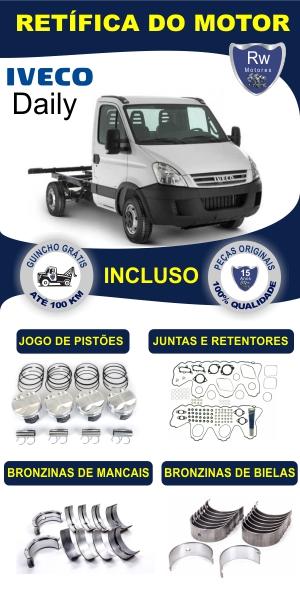 Retífica de motor Iveco Daily peças originais pacote completo Rw motores